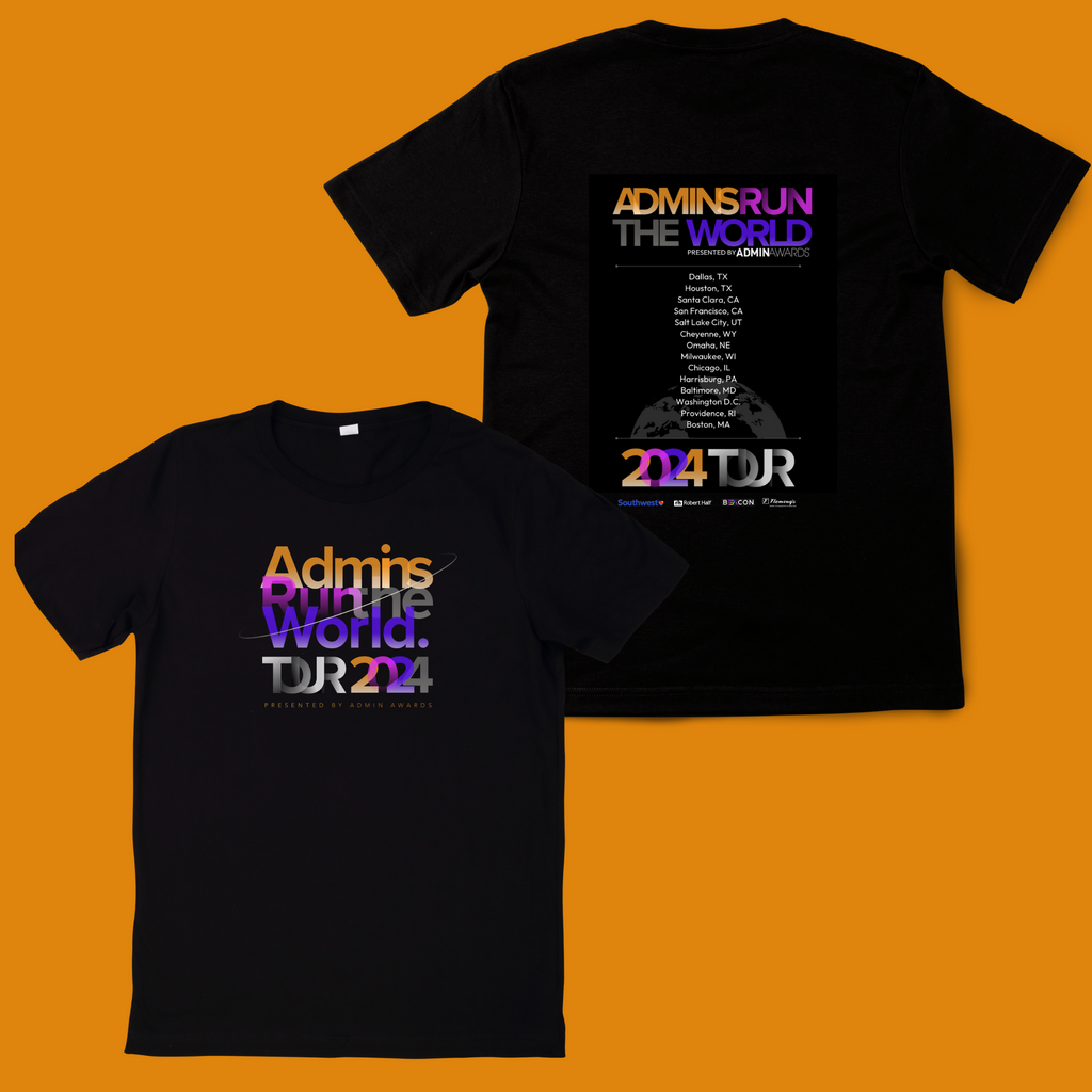 2024 Admins Run the World Black Unisex Tour T-Shirt